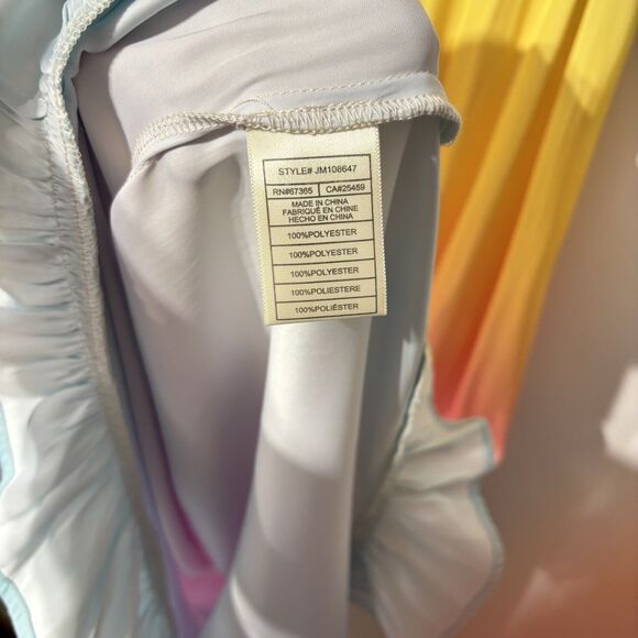 NWT BETSEY JOHNSON Rainbow Sunrise Ombré Dress XLarge Party Wedding Anniversary - Picture 9 of 10